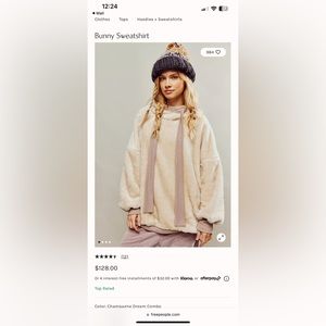 FREE PEOPLE • Bunny Sweatshirt • L